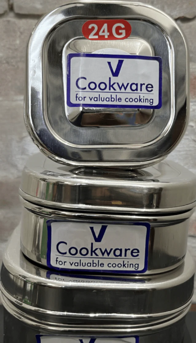 Vcookware Stainless Steel Lunch Box with Leakproof Lid
large